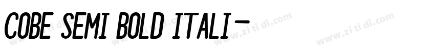 Cobe Semi Bold Itali字体转换 Cobe Semi Bold Itali字体转换